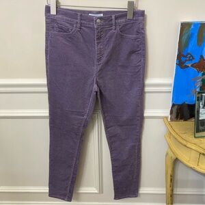 Loft Velvet Purple Women's Jeans Pants Size 4 Skinny Straight EUC